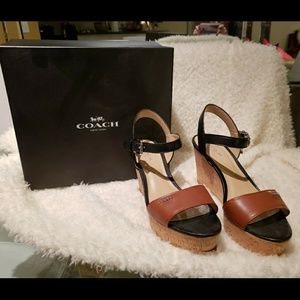 Coach Wedge Sandals - Excellent Condition